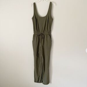 Abercrombie & Fitch Size XST Tall Traveler Jumpsuit Sleeveless Khaki Green